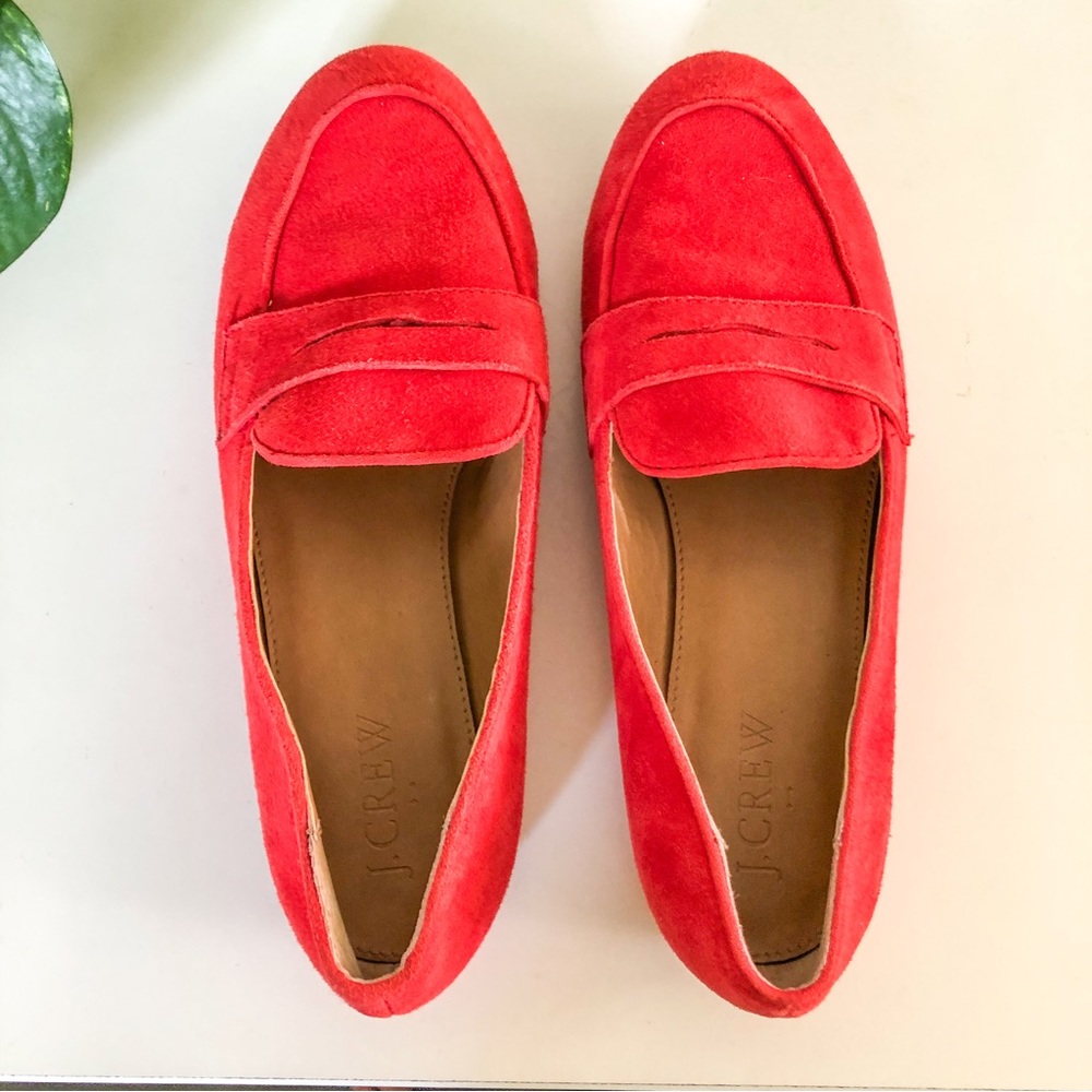 J. Crew Genuine Suede Loafers in Red - Picture 4 of 11